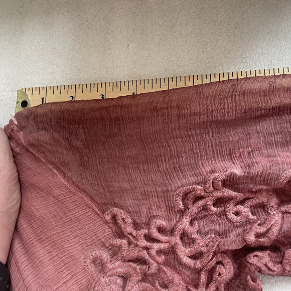 Soft Surroundings Dress Women Small Mauve Silk Tunic Embroidered High Neck Lined - Picture 11 of 16